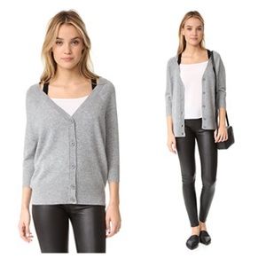 Theory Cashmere Saline B. Cold-Shoulder Cashmere Cardigan